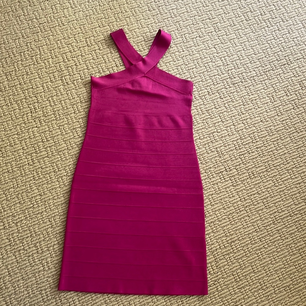 Express bandage halter dress